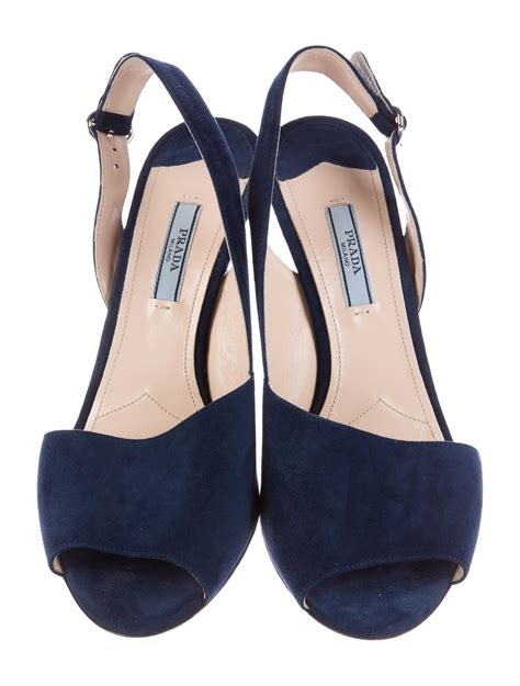 prada suede slingback sandals|Prada slingback kitten heels.